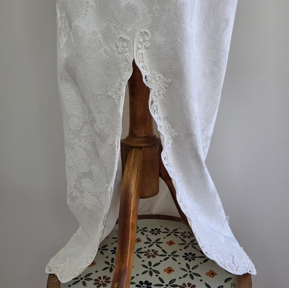 Jessica McClintock Vintage Lace Jacquard Brocade Wedding Dress Bridal Medium - Picture 6 of 13